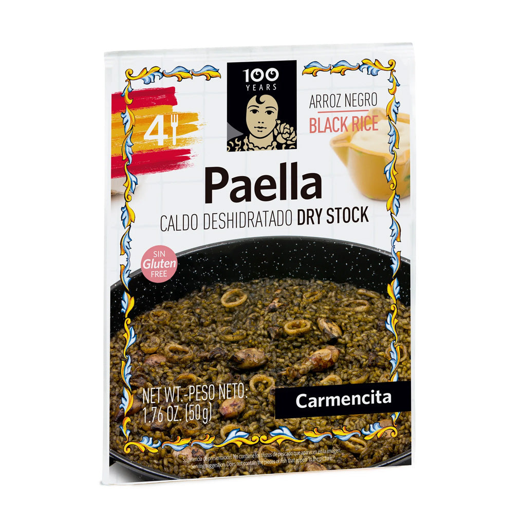 DRY BLACK RICE PAELLA STOCK SACHET 4 SERVINGS