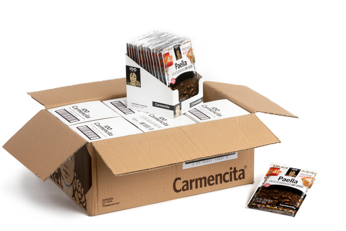 DRY BLACK RICE PAELLA STOCK SACHET 4 SERVINGS