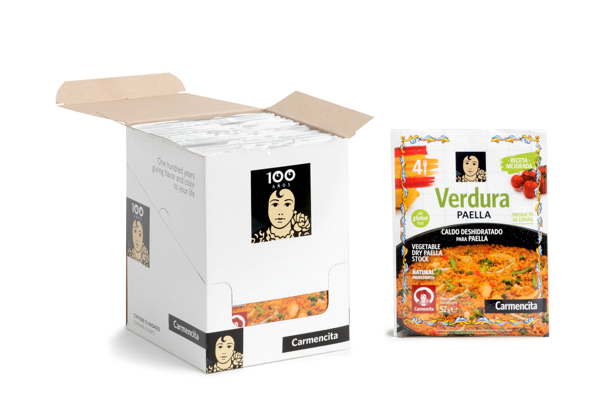 DRY VEGETABLE PAELLA STOCK SACHET 4 SERVINGS