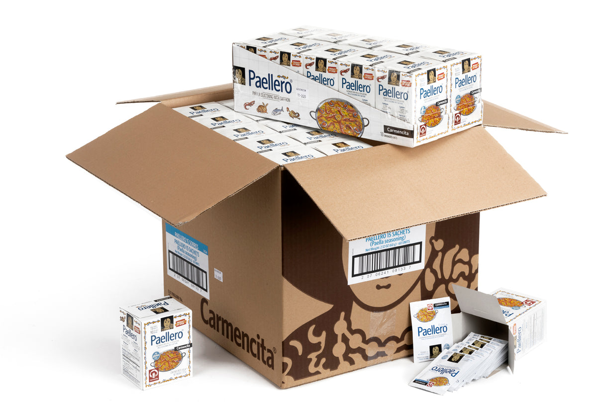 TRADITIONAL PAELLERO (PAELLA SEASONING) 15 SACHETS CASE