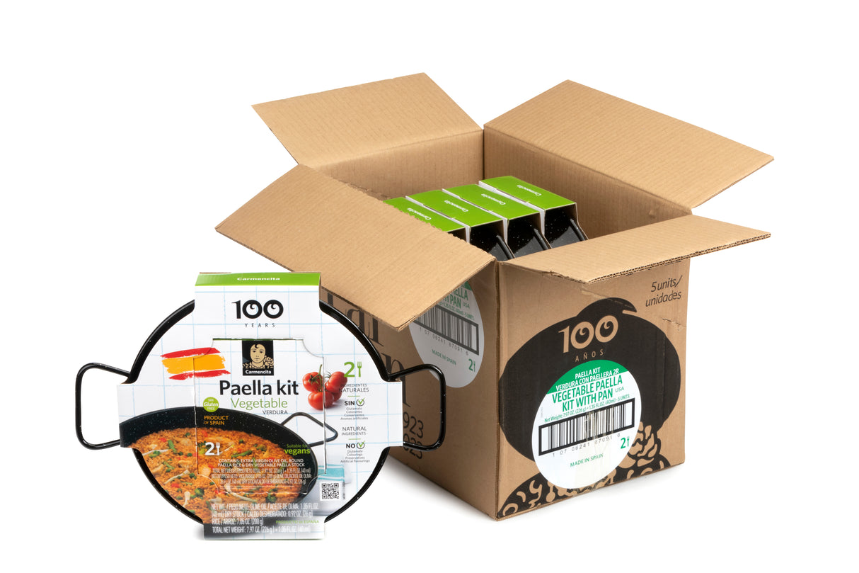 PAELLA KIT VEGETABLE WITH ENAMELED PAN - 2 SERVINGS