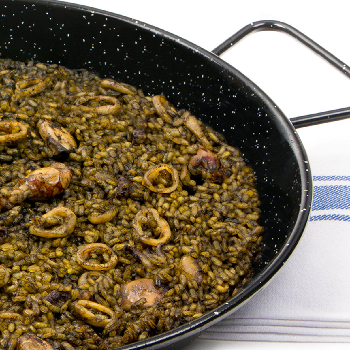 PAELLA KIT BLACK RICE WITH ENAMELED PAN - 2 SERVINGS