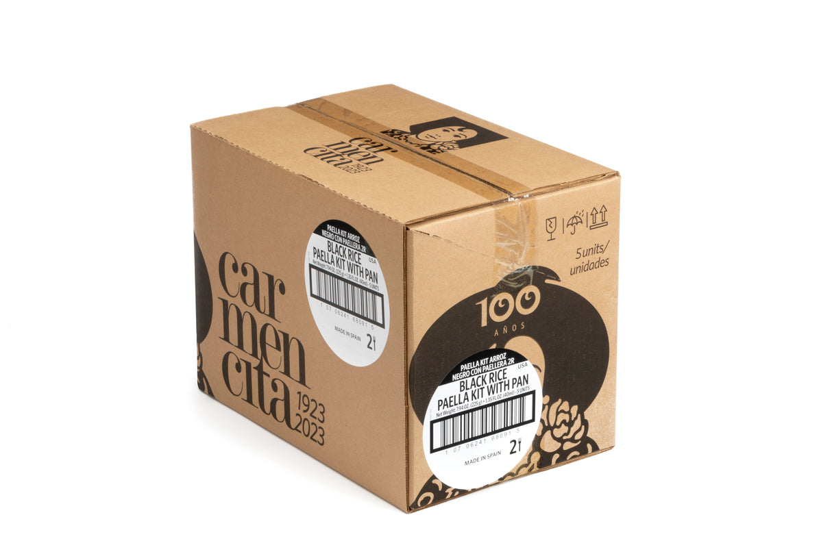 PAELLA KIT BLACK RICE WITH ENAMELED PAN - 2 SERVINGS