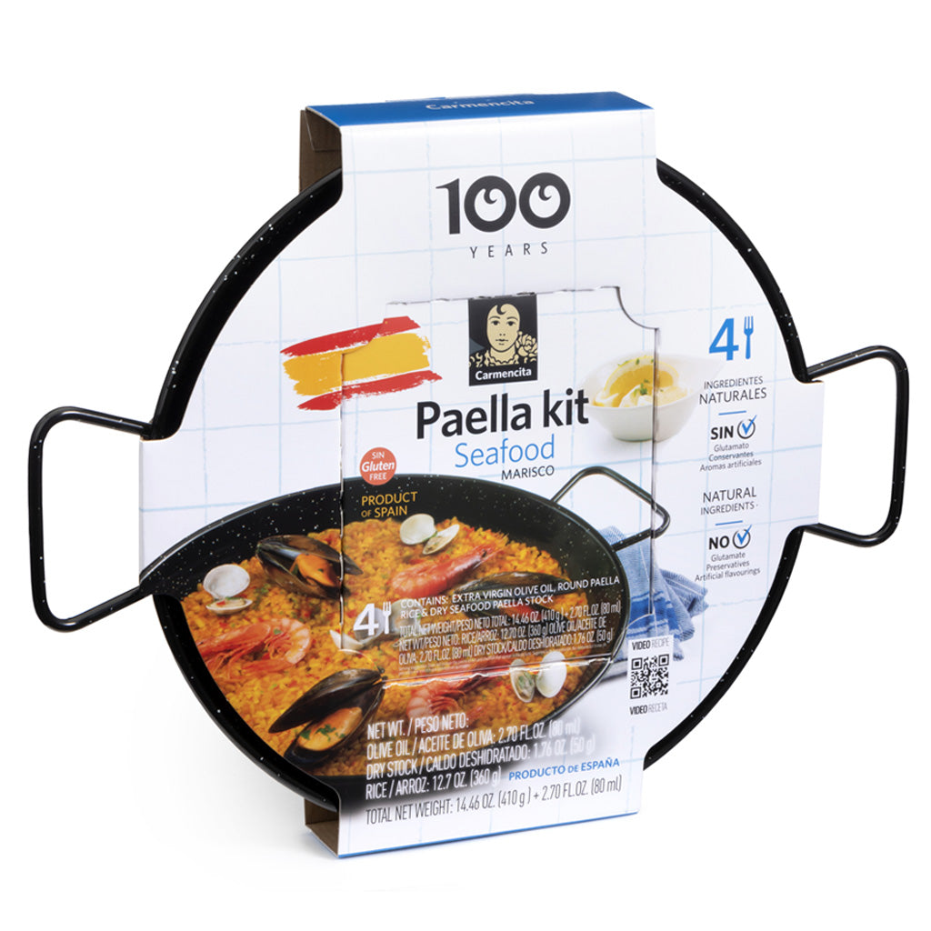 PAELLA KIT SEAFOOD WITH ENAMELLED PAN - 4 SERVINGS