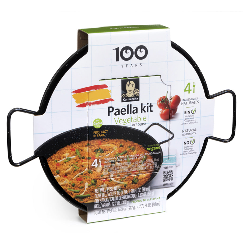 PAELLA KIT VEGETABLE WITH ENAMELLED PAN - 4 SERVINGS